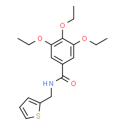ChemSpider 2D Image | 3,4,5-Triethoxy-N-(2-thienylmethyl)benzamide | C18H23NO4S