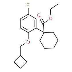 ChemSpider 2D Image | Ethyl 1-[2-(cyclobutylmethoxy)-5-fluorophenyl]cyclohexanecarboxylate | C20H27FO3