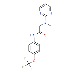 ChemSpider 2D Image | N~2~-Methyl-N~2~-2-pyrimidinyl-N-[4-(trifluoromethoxy)phenyl]glycinamide | C14H13F3N4O2