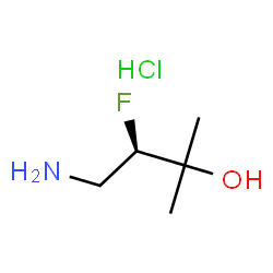 ChemSpider 2D Image | (3R)-4-Amino-3-fluoro-2-methyl-2-butanol hydrochloride (1:1) | C5H13ClFNO