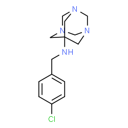 ChemSpider 2D Image | N-(4-Chlorobenzyl)-1,3,5-triazatricyclo[3.3.1.1~3,7~]decan-7-amine | C14H19ClN4
