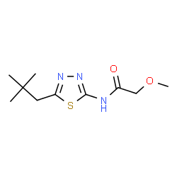ChemSpider 2D Image | N-[5-(2,2-Dimethylpropyl)-1,3,4-thiadiazol-2-yl]-2-methoxyacetamide | C10H17N3O2S
