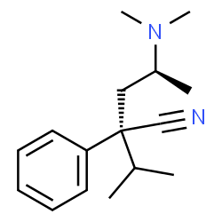 ChemSpider 2D Image | (2S,4S)-4-(Dimethylamino)-2-isopropyl-2-phenylpentanenitrile | C16H24N2
