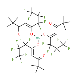 ChemSpider 2D Image | Europium(3+) tris[(4Z)-1,1,1,2,2,3,3-heptafluoro-7,7-dimethyl-6-oxo-4-octen-4-olate] | C30H30EuF21O6