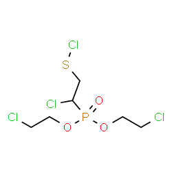 ChemSpider 2D Image | Bis(2-chloroethyl) [1-chloro-2-(chlorosulfanyl)ethyl]phosphonate | C6H11Cl4O3PS