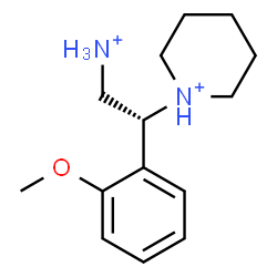 ChemSpider 2D Image | 1-[(1R)-2-Ammonio-1-(2-methoxyphenyl)ethyl]piperidinium | C14H24N2O