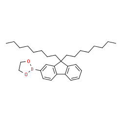ChemSpider 2D Image | 2-(9,9-Dioctyl-9H-fluoren-2-yl)-1,3,2-dioxaborolane | C31H45BO2