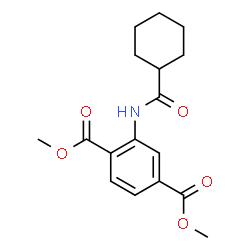 ChemSpider 2D Image | Dimethyl 2-[(cyclohexylcarbonyl)amino]terephthalate | C17H21NO5