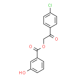 ChemSpider 2D Image | 2-(4-Chlorophenyl)-2-oxoethyl 3-hydroxybenzoate | C15H11ClO4