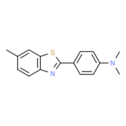 ChemSpider 2D Image | N,N-dimethyl-4-(6-methylbenzothiazol-2-yl)aniline | C16H16N2S