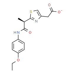 ChemSpider 2D Image | (2-{(2R)-1-[(4-Ethoxyphenyl)amino]-1-oxo-2-propanyl}-1,3-thiazol-4-yl)acetate | C16H17N2O4S