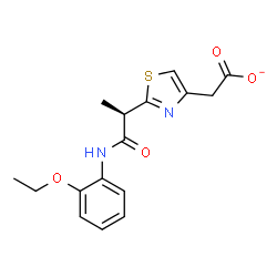 ChemSpider 2D Image | (2-{(2R)-1-[(2-Ethoxyphenyl)amino]-1-oxo-2-propanyl}-1,3-thiazol-4-yl)acetate | C16H17N2O4S