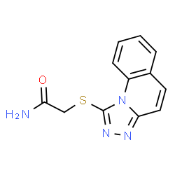 ChemSpider 2D Image | 2-([1,2,4]Triazolo[4,3-a]quinolin-1-ylsulfanyl)acetamide | C12H10N4OS