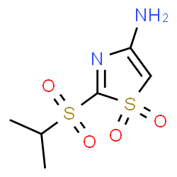 ChemSpider 2D Image | 2-(Isopropylsulfonyl)-1,3-thiazol-4-amine 1,1-dioxide | C6H10N2O4S2