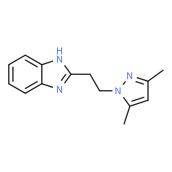 ChemSpider 2D Image | 2-[2-(3,5-Dimethyl-1H-pyrazol-1-yl)ethyl]-1H-benzimidazole | C14H16N4