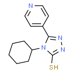 ChemSpider 2D Image | 4-CYCLOHEXYL-5-PYRIDIN-4-YL-4H-(1,2,4)TRIAZOLE-3-THIOL | C13H16N4S