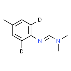 ChemSpider 2D Image | N,N-Dimethyl-N'-[4-methyl(2,6-~2~H_2_)phenyl]imidoformamide | C10H12D2N2