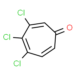 ChemSpider 2D Image | 3,4,5-Trichloro-2,4,6-cycloheptatrien-1-one | C7H3Cl3O