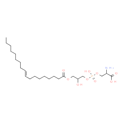 ChemSpider 2D Image | O-(Hydroxy{2-hydroxy-3-[(9E)-9-octadecenoyloxy]propoxy}phosphoryl)serine | C24H46NO9P