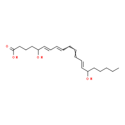ChemSpider 2D Image | (6E,8E,11E,13E)-5,15-Dihydroxy-6,8,11,13-icosatetraenoic acid | C20H32O4
