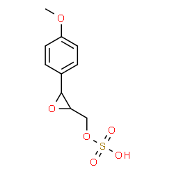 ChemSpider 2D Image | [3-(4-Methoxyphenyl)-2-oxiranyl]methyl hydrogen sulfate | C10H12O6S