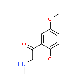 ChemSpider 2D Image | 1-(5-Ethoxy-2-hydroxyphenyl)-2-(methylamino)ethanone | C11H15NO3