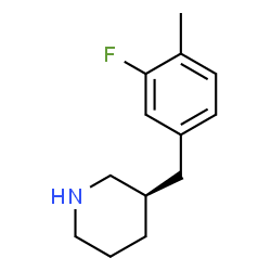 ChemSpider 2D Image | (3R)-3-(3-Fluoro-4-methylbenzyl)piperidine | C13H18FN