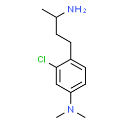 ChemSpider 2D Image | 4-(3-Aminobutyl)-3-chloro-N,N-dimethylaniline | C12H19ClN2