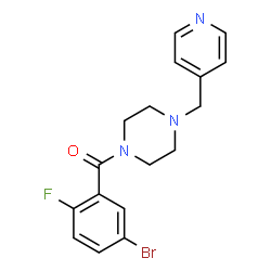ChemSpider 2D Image | (5-Bromo-2-fluorophenyl)[4-(4-pyridinylmethyl)-1-piperazinyl]methanone | C17H17BrFN3O
