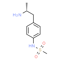 ChemSpider 2D Image | N-{4-[(2R)-2-Aminopropyl]phenyl}methanesulfonamide | C10H16N2O2S