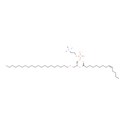ChemSpider 2D Image | (2R)-3-(Icosyloxy)-2-[(9Z)-9-tetradecenoyloxy]propyl 2-(trimethylammonio)ethyl phosphate | C42H84NO7P