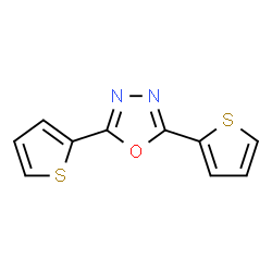 ChemSpider 2D Image | 2,5-Di(2-thienyl)-1,3,4-oxadiazole | C10H6N2OS2