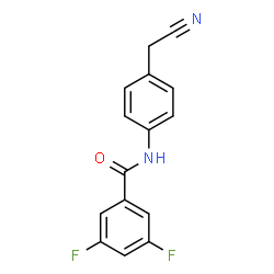ChemSpider 2D Image | N-[4-(Cyanomethyl)phenyl]-3,5-difluorobenzamide | C15H10F2N2O