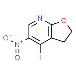 ChemSpider 2D Image | 4-Iodo-5-nitro-2,3-dihydrofuro[2,3-b]pyridine | C7H5IN2O3