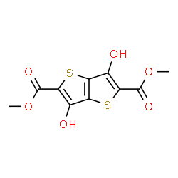 ChemSpider 2D Image | Dimethyl 3,6-dihydroxythieno[3,2-b]thiophene-2,5-dicarboxylate | C10H8O6S2