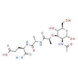 ChemSpider 2D Image | (4R)-4-{[(2S)-2-{[(2S)-2-{[(2S,3S,4R,5S,6R)-3-Acetamido-2,5-dihydroxy-6-(hydroxymethyl)tetrahydro-2H-pyran-4-yl]oxy}propanoyl]amino}propanoyl]amino}-5-amino-5-oxopentanoic acid (non-preferred name) | C19H32N4O11