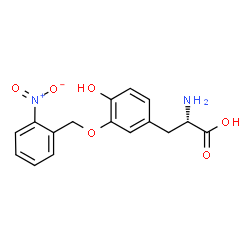 ChemSpider 2D Image | 3-[(2-Nitrobenzyl)oxy]-L-tyrosine | C16H16N2O6