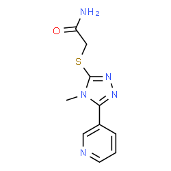 ChemSpider 2D Image | 2-{[4-Methyl-5-(3-pyridinyl)-4H-1,2,4-triazol-3-yl]sulfanyl}acetamide | C10H11N5OS