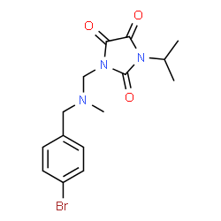 ChemSpider 2D Image | 1-{[(4-Bromobenzyl)(methyl)amino]methyl}-3-isopropyl-2,4,5-imidazolidinetrione | C15H18BrN3O3
