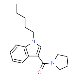 ChemSpider 2D Image | (1-Pentyl-1H-indol-3-yl)(1-pyrrolidinyl)methanone | C18H24N2O
