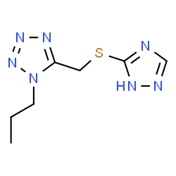 ChemSpider 2D Image | 1-Propyl-5-[(1H-1,2,4-triazol-5-ylsulfanyl)methyl]-1H-tetrazole | C7H11N7S