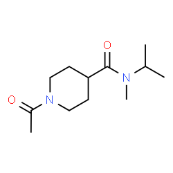 ChemSpider 2D Image | 1-Acetyl-N-isopropyl-N-methyl-4-piperidinecarboxamide | C12H22N2O2