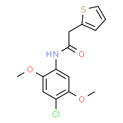 ChemSpider 2D Image | N-(4-Chloro-2,5-dimethoxyphenyl)-2-(2-thienyl)acetamide | C14H14ClNO3S