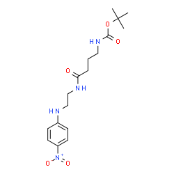 ChemSpider 2D Image | 2-Methyl-2-propanyl [4-({2-[(4-nitrophenyl)amino]ethyl}amino)-4-oxobutyl]carbamate | C17H26N4O5