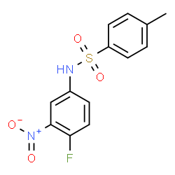 ChemSpider 2D Image | N-(4-Fluoro-3-nitrophenyl)-4-methylbenzenesulfonamide | C13H11FN2O4S