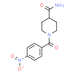 ChemSpider 2D Image | 1-(4-Nitrobenzoyl)-4-piperidinecarboxamide | C13H15N3O4