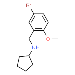 ChemSpider 2D Image | N-(5-Bromo-2-methoxybenzyl)cyclopentanamine | C13H18BrNO