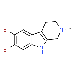 ChemSpider 2D Image | 6,7-dibromo-2-methyltetrahydro-β-carboline | C12H12Br2N2