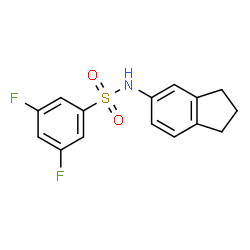 ChemSpider 2D Image | N-(2,3-Dihydro-1H-inden-5-yl)-3,5-difluorobenzenesulfonamide | C15H13F2NO2S