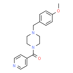 ChemSpider 2D Image | [4-(4-Methoxybenzyl)-1-piperazinyl](4-pyridinyl)methanone | C18H21N3O2